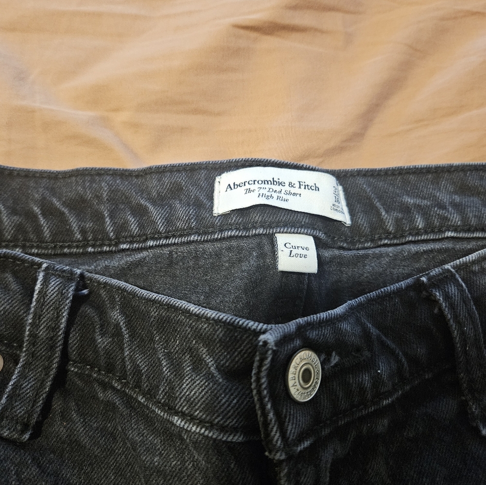 Abercrombie & Fitch Dark Jean Shorts, Curve Love Size 16